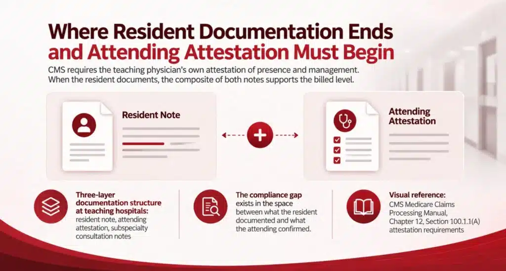 Resident attending documentation gap