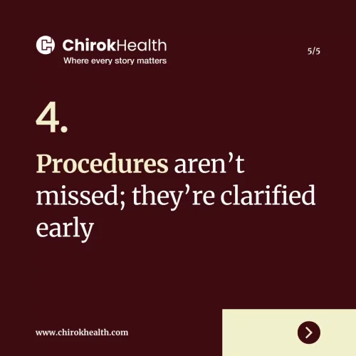 Procedures clarified early