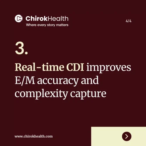 CDI improves E/M accuracy