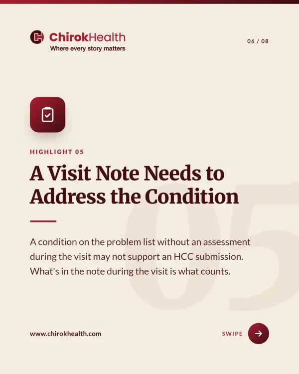Visit note documentation